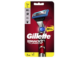 Станок для бритья Gillette Mach3 Turbo с 2кас.М RED