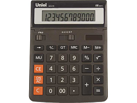 Калькулятор Uniel настольный UD-219 12 разрядный, двойное питание, 201*150*25 мм