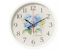 Часы настенные "21 Век" 30*30 3027-046 Гортензия белый круг