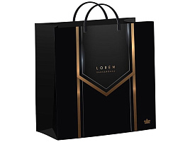 Упаковочная сумочка 26*24 Черный Бэкграунд, мягкий пластик