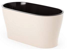 Кашпо цветочное 4л Лея М8590 бежевое с/п