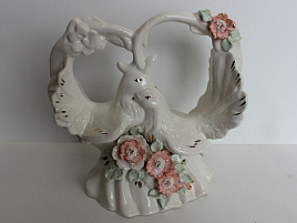 Статуэтка Голуби свадебн. цветная лепка СКК-1013