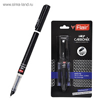 Ручка перьевая Flair F-1365 CARBONIX INKY, пластик, синяя с 2мя капсулами XL в блистере
