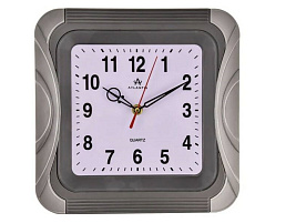 Часы настенные Atlantis 24,3*25,5 TLD-6085 серые