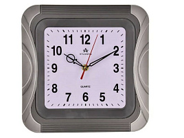 Часы настенные Atlantis 24,3*25,5 TLD-6085 серые
