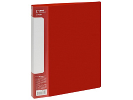 Папка 40 вкл. СТАММ ММ-30621 "Стандарт" А4, 21мм, 600мкм, пластик, красная