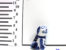 Сувенир Гжель Собака малая