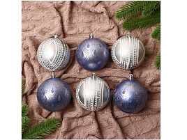 Набор шаров 8см 4942025 Загадочный узор 6шт