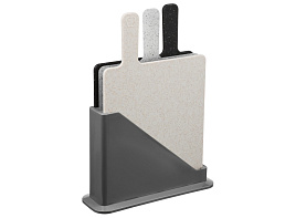 Набор досок разделочных пластик 4шт 852-131 на подставке