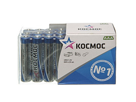 Батарейка Космос LR3 24шт пласт бокс