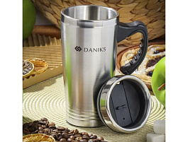 Термокружка (2ч) 450мл Daniks SL-210B/5072 серебро