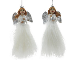 Подвеска полистоун+текстиль Ангел 13см 767018