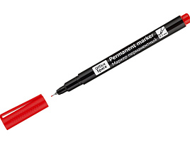 Маркер OfficeSpace PMET_66006 красный, тонкий металл. наконечник, 0,5мм
