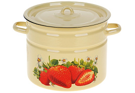 Кастрюля эмаль 9л С1622.П*59 Клубника садовая