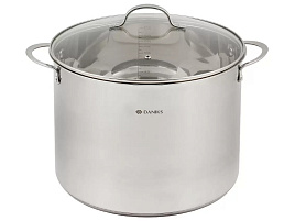 Кастрюля нержавейка 18л Daniks GS-01338-32HCA-18L/9798 индукция
