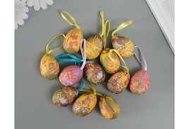 Сувенир Пасхальный Яйцо Петушок с цыплятами 4559963 подвеска