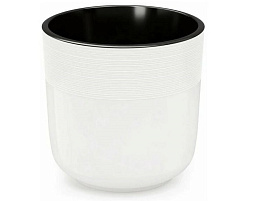 Кашпо цветочное 2,7л Линель М8698 белое с поддоном