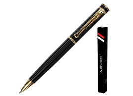 Ручка BRAUBERG 141416 шариковая "Perfect Black", корпус черный, узел 1 мм, линия письма 0,7 мм, синяя