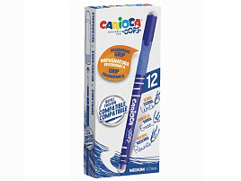 Ручка Пиши-Cтирай Carioca 43039/02 "OOPS", синяя, гелевая, грип, 0,7мм