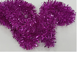 Мишура №9/H25 Малиновая широкая