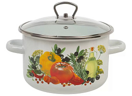 Кастрюля эмаль 4л 1RD201S/8150 Европейская кухня индукция