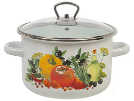 Кастрюля эмаль 4л 1RD201S/8150 Европейская кухня индукция