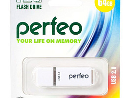 Флеш-драйв Perfeo USB 64Gb C01 белый