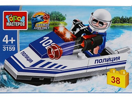 Конструктор Брик 3159-JS Полицейский на гидроцикле 38 дет.