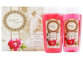 Набор женский Загадочная Скарлет Таинственный Пион(шамп.250мл+гель для душа 250мл)