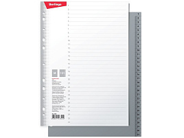 Разделитель для тетрадей ARp_04060 А4 цифровой 1-31, 31 лист, серый,пластиковый