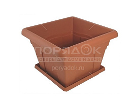 Кашпо цветочное 2,9л Квадро С162Т теракот