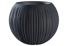 Кашпо цветочное 1,7л Сфера КШ-9524/065939 антрацит с/п