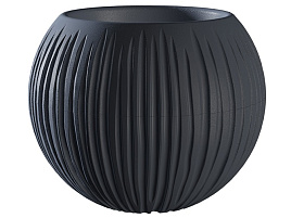 Кашпо цветочное 1,7л Сфера КШ-9524/065939 антрацит с/п