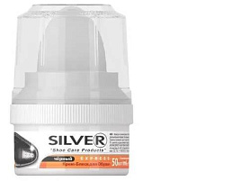 Крем для обуви Silver Блеск 50мл с губкой коричневый