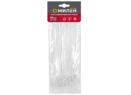 Хомут пластик 2,5*100 нейлон (100шт) Милен CLM2510W/8960 белые