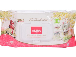 Влажные салфетки AMRA Travel  120шт.Rome М крышкой
