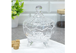 Ваза для конфет TG 001-2/4289  18,5*14,3 на ножках в/уп