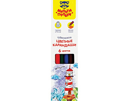 Карандаши цветные 6цв. Мульти-Пульти CP_41052 "Невероятные приключения", трехгран., заточен., картон, европ