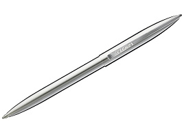 Ручка Luxor 8155/box "Dyna" синяя, 1,0мм, корпус хром, кнопочный механизм, футляр