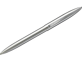 Ручка Luxor 8155/box "Dyna" синяя, 1,0мм, корпус хром, кнопочный механизм, футляр