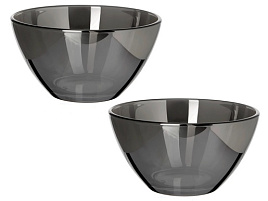 Набор салатников стекло 2пр 1542-2/06/5976 Сияющий графит 130мм