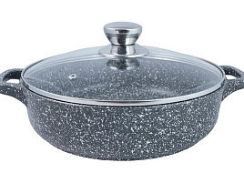 Жаровня 26см с/кр ТМ9263/7080 Традиция мрамор