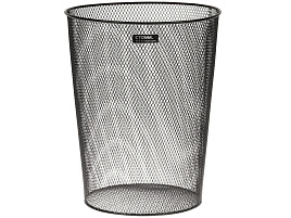 Корзина для бумаг КР-30844 сетчатая, металлическая, 09л, черная