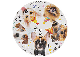Тарелка бумажная 18см 77294 Собачки 6шт