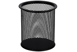 Стакан офисный Стамм ПС-30817 металлическая, круглая, черная