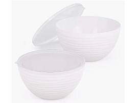 Набор мисок 2пр (2,5+4л) Оазис М8716 белый