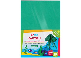 Цветной картон ArtSpace КТ1А4_37994 10л., тонированный, зеленый, 180г/м2