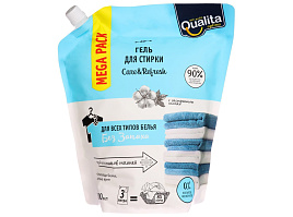 Стиральный порошок жидкий Qualita Гель 3л Стандарт Универсальный