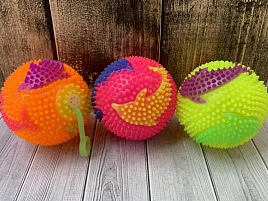 Мяч прыгун 415 на резинке, свет, 6,5см