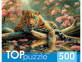Пазл 500эл. Леопард на озере Ф500-2742